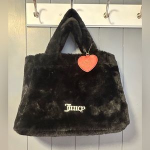 Juicy Couture Faux Fur Black Tote